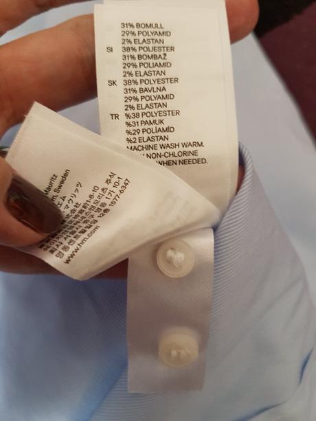 Dámska office košeľa s jemným prúžkom h&m vel.38, h&m,38