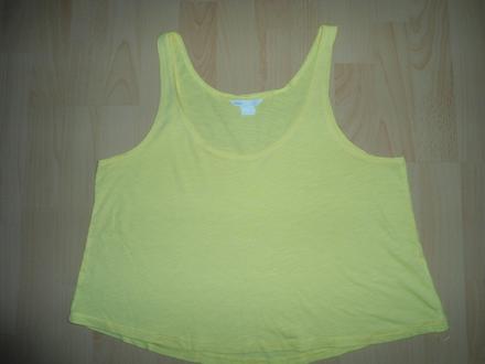 Zlte tenke kratke tricko, h&m,s