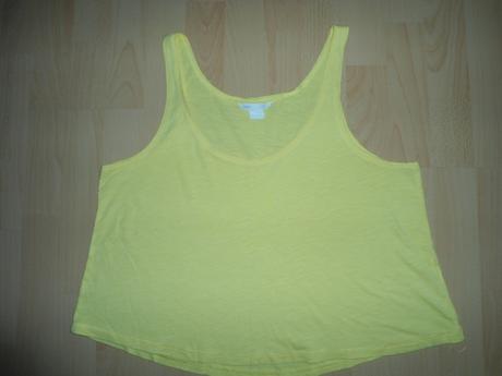 Zlte tenke kratke tricko, h&m,s