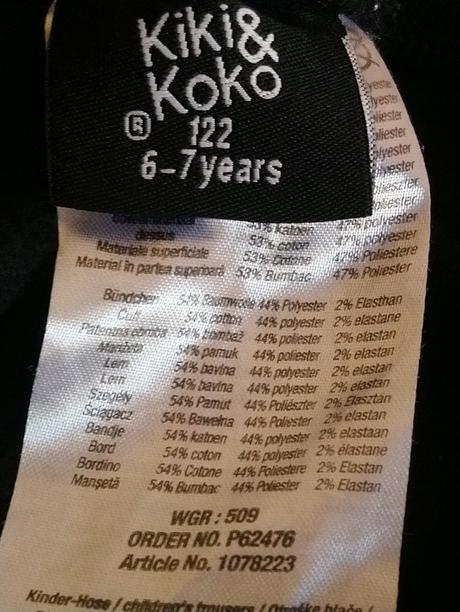 Čierne tepláky, kiki&koko, 116-122 cm, kiki&koko,122