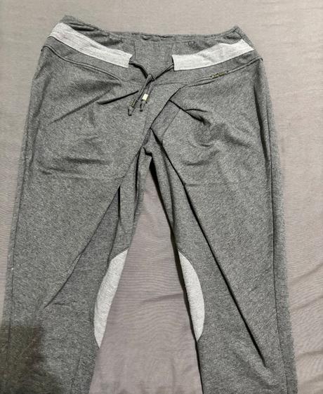 Tepláky prekladané sivé, s