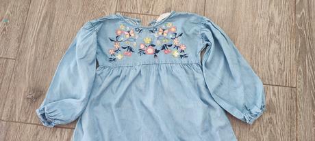 Riflové saty, h&m,128