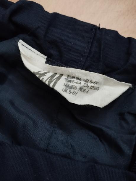 Nepremokavé nohavice, h&m,116