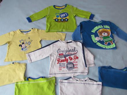 Tričká s dlhým rukávom pre dvojičky 68, 68