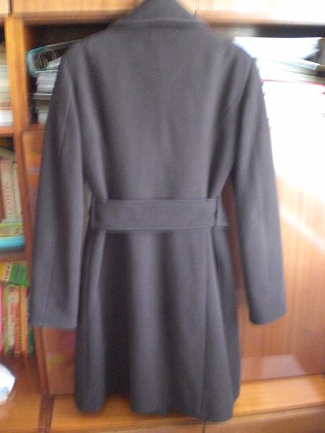 Krásny tmavohnedý kvalitný kabát na zimu veľ.38, 38