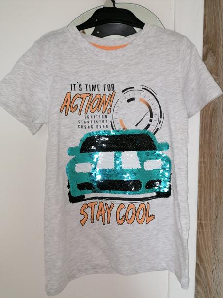 Tričko s flitrami, 128