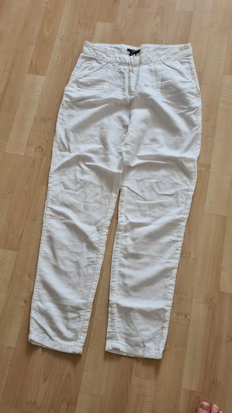 Nohavice 55 ľan, 45 bavlna, h&m,34