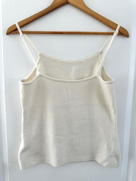 Luxusný top na ramienka vlna a kašmír, m