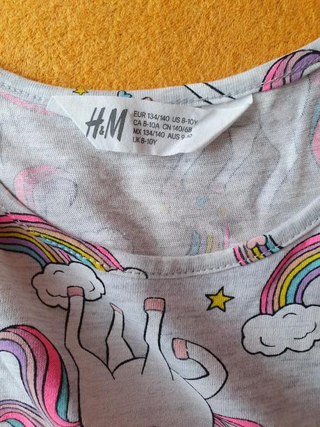 Šaty unicorn č.134/140, h&m,134