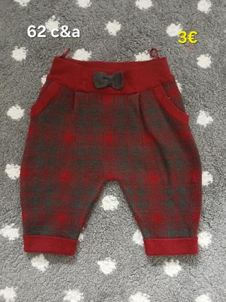 Vianocne karovane teplakove nohavice 62, c&a,62