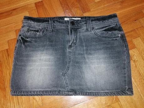 Riflová mini sukňa, amisu,38