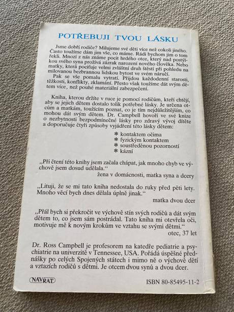 Potřebuji tvou lásku ross campbell výchova, 