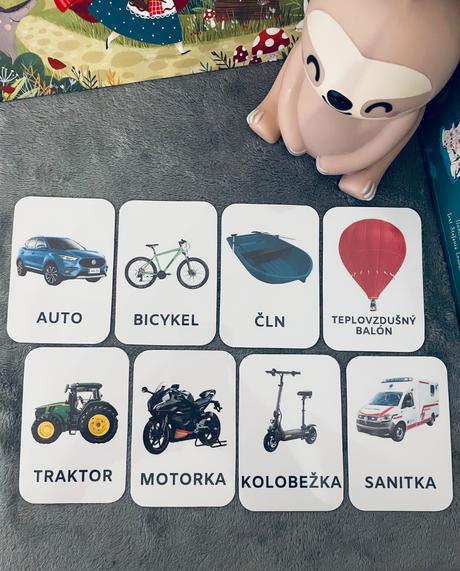 Veľká sada montessori komunikačné kartičky,