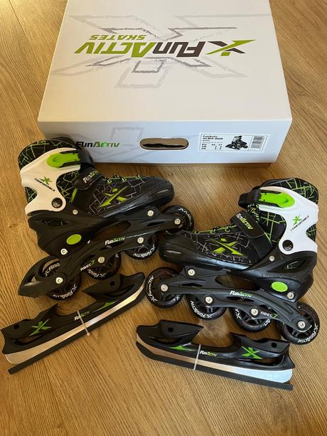 Detské korčule fun activ albis duo green (vel.34-3, 37