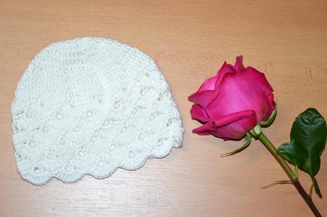 Háčkovaná čiapočka s kvetom, 50 - 158