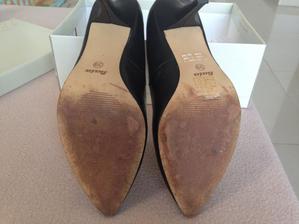 Čierne kožené lodičky, baťa,39