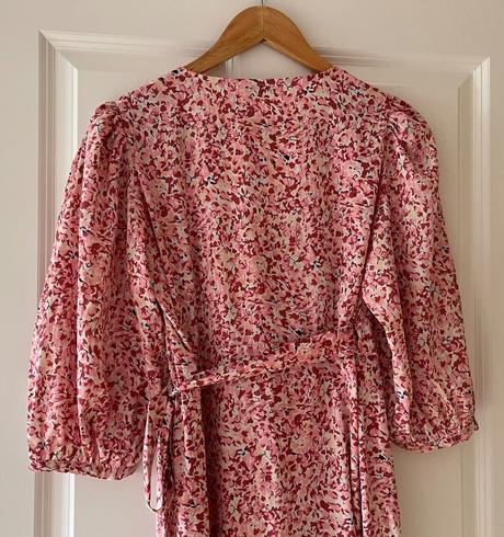 Ružové kvetované zavinovacie šaty, only, m/38, only,m