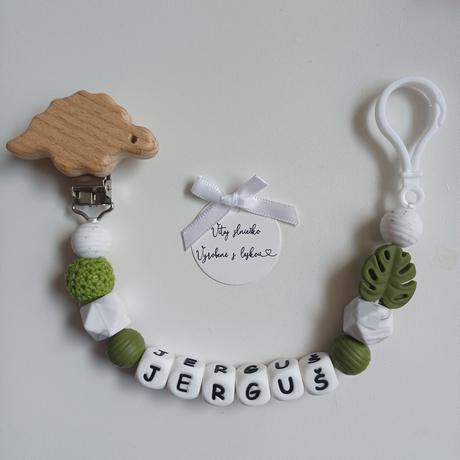 Retiazka na cumlík s karabinkou pre chlapčeka, 