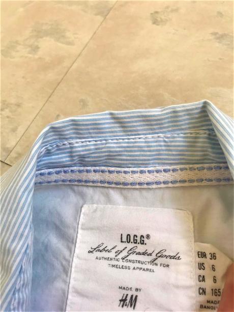 Prúžkovaná košeľa, h&m,s