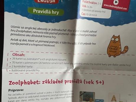 Hra english zoolphabet, 