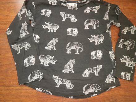 Tričko so zvieratkami, h&m,122