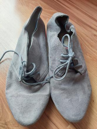 Mokasinky bledomodro sive, 38