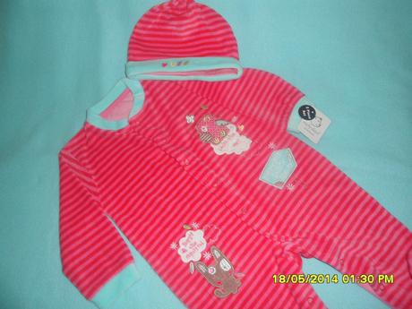 Nenosené zamatové dupačky s čiapkou - overal, early days,74