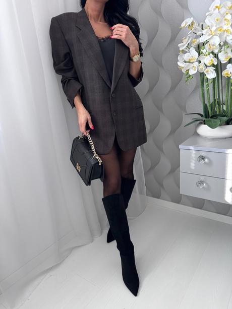 Valentino - kárované vlnené sako, 52