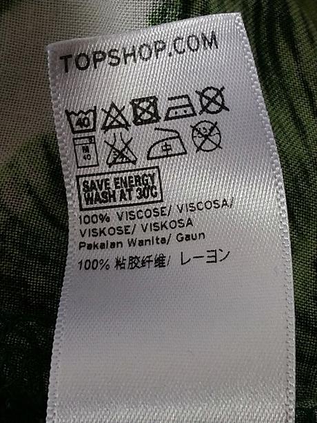 Dámska predĺžená blúzka so zeleným vzorom, topshop, topshop,l