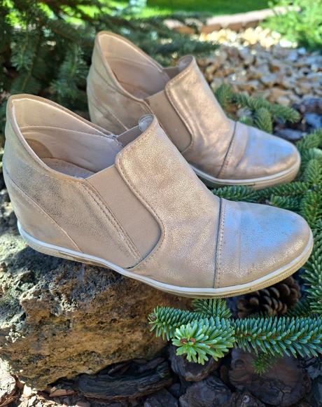 Pohodlné kožené topanky, 37