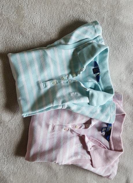 Ružové pruhované šaty ralph lauren vel.4t, ralph lauren,110