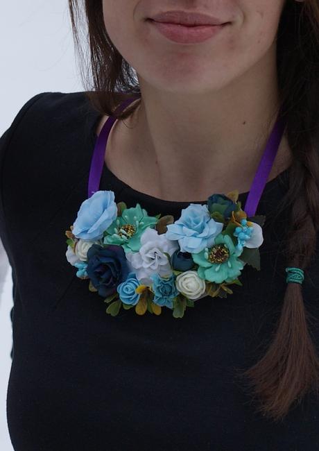Handmade náhrdelník z kvetín, 