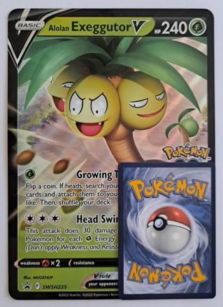 Pokémon jumbo karta alolan exeggutor v, 