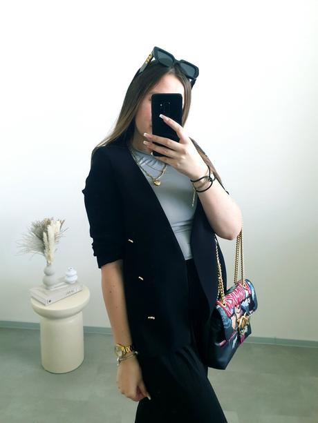 Čierne sako s rozparkom 34, river island,34