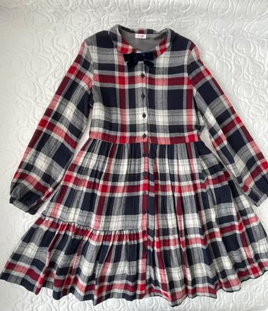 Il gufo - šaty kárované, 140