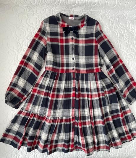 Il gufo - šaty kárované, 140