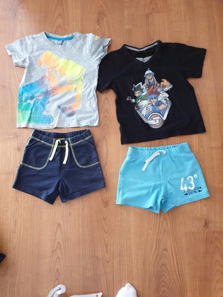 2x kratasky, 2x tricko cena spolu, 116