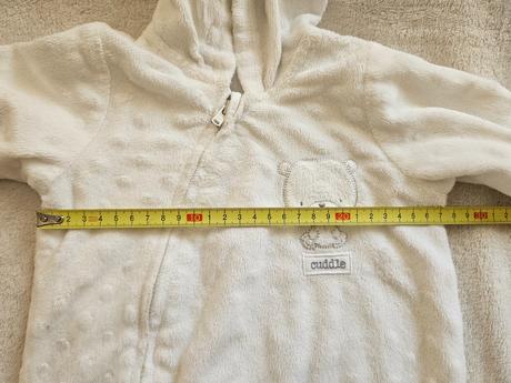 Biely overal s mackom z mothercare 68, mothercare,68