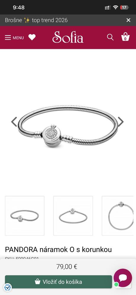 Pandora naramok 21cm, pandora