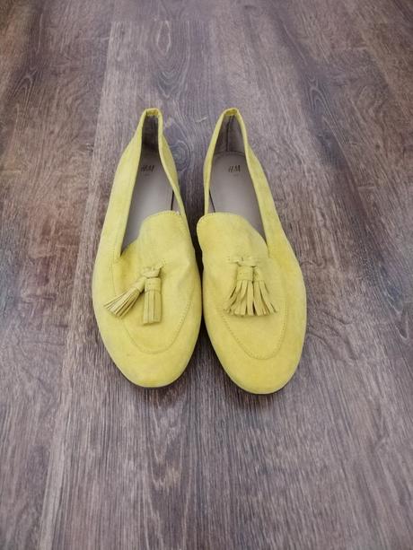 Žlté mokasíny, h&m,40