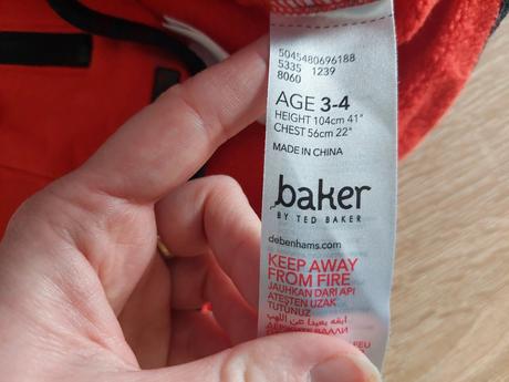 Frajerská mikina zn.baker veľ.104, debenhams,104