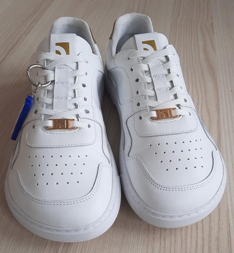 Barebarics zing - white & gold - leather 41., be lenka,41
