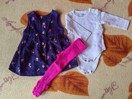Šaty s body a pančuškami, veľ 62, f&f,62