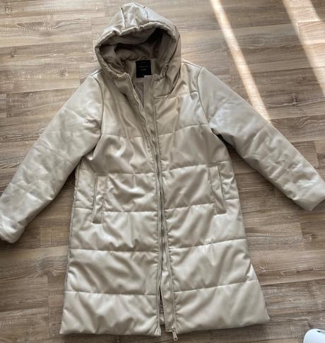 Dlhá koženková,nepremokavá zimná bunda house, house,xl