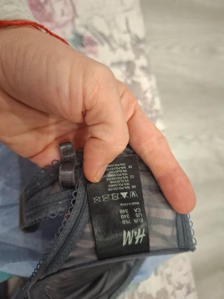 Krasna podprsenka balkoneta push up (hm), h&m,75b