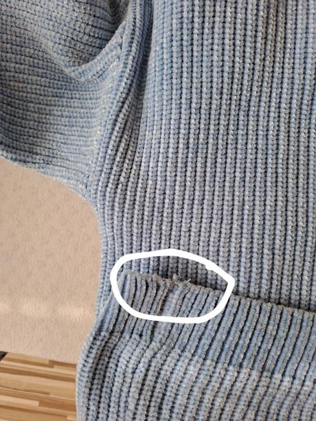Pletený svetlomodrý sveter z mäkkého materiálu, terranova,164