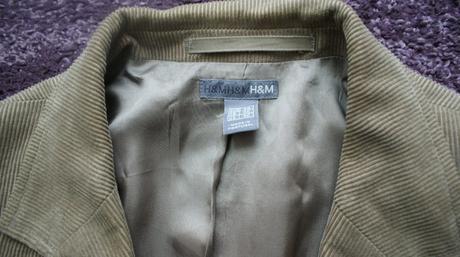 Menčestrové sako, h&m,48