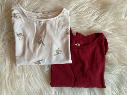 Trička h&m dlhy rukáv 2ks, h&m,92