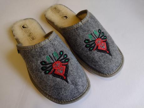 Zateplené papuče ovčou vlnou, 39