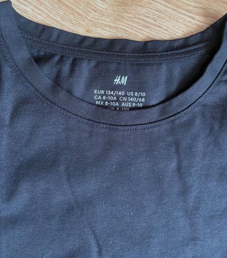 Čierne tričko 134/140, h&m,140